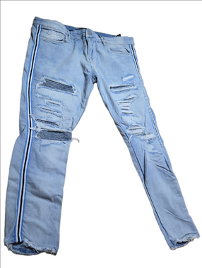 ♡Legacy Light Blue Skinny Jeans Side Stripes Size 36 32